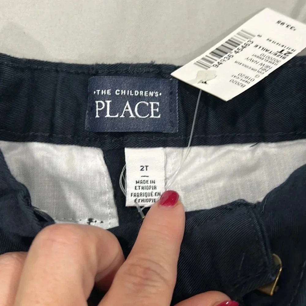 NWT navy blue khaki pants for toddler boy